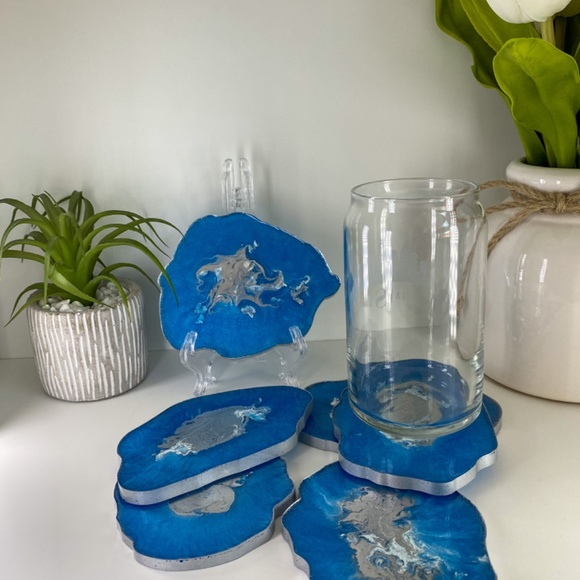 Agate Geode Coasters Set - Picture 2 of 5